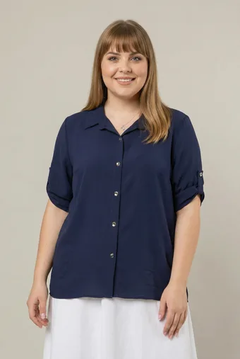 camicia blu navy