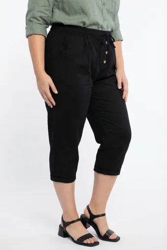 Pantaloni di lino nero