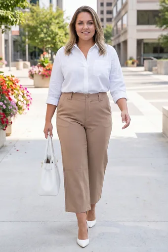 pantaloni culotte marroni