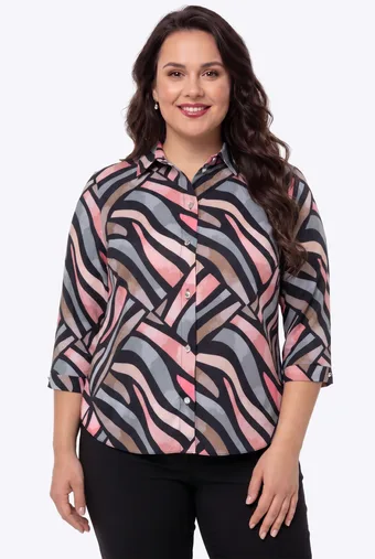 Camicia con motivi colorati