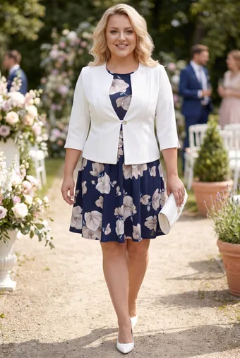 blazer bianca con vestito